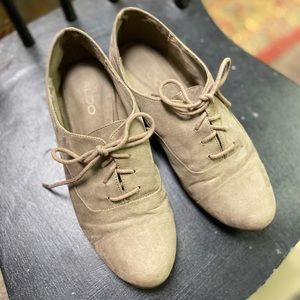 ALDO camel faux suede loafer